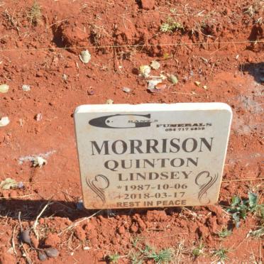 MORRISON Quinton Lindsey 1987-2018