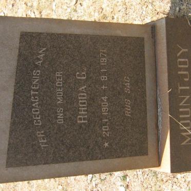 MOUNTJOY Rhoda G. 1904-1971
