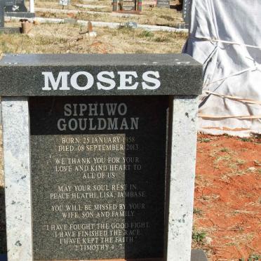 MOSES Siphiwo Gouldman 1958-2013