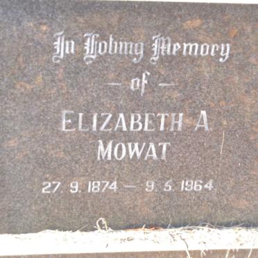 MOWAT Elizabeth A. 1874-1964