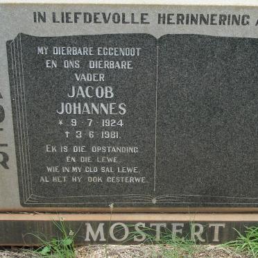 MOSTERT Jacob Johannes 1924-1981
