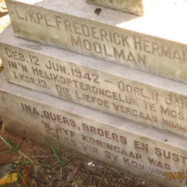 MOOLMAN Frederick Hermanus 1942-1966