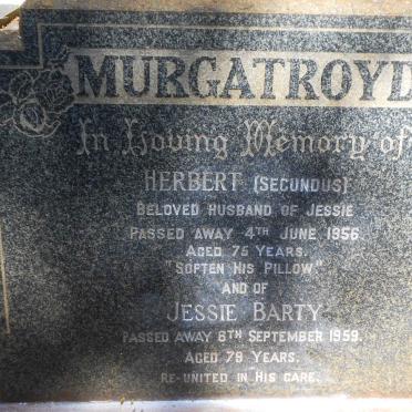 MURGATROYD Herbert -1956 &amp; Jessie Barty -1959