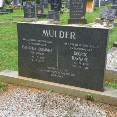 MULDER George Raynard 1906-1981 &amp; Cathrina Johanna VISSER 1912-1976