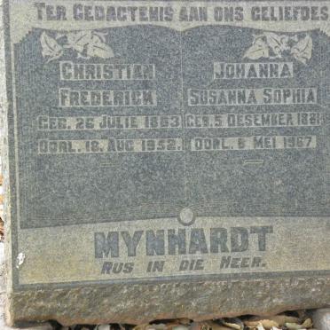 MYNHARDT Christian Frederick 1883-1952 &amp; Johanna Susanna Sophia 1881-1967