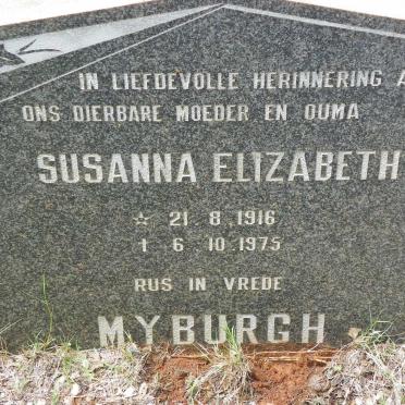 MYBURGH Susanna Elizabeth 1916-1975