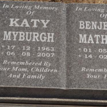 MYBURGH Katy 1963-2007 :: MATHEWS Benjemen 1984-2014