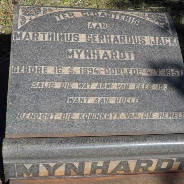 MYNHARDT Marthinus Gerhardus 1894-1957