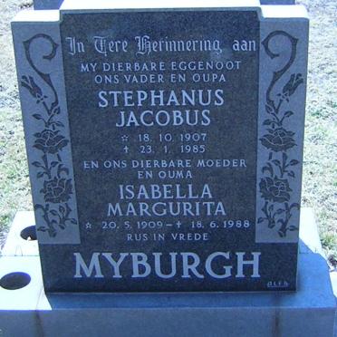 MYBURGH Stephanus Jacobus 1907-1985 &amp; Isabella Margurita 1909-1988