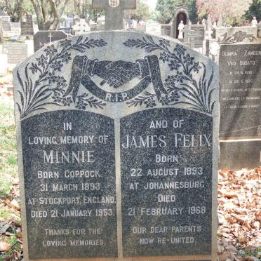MYBURGH James Felix 1893-1968 &amp; Minnie COPPOCK 1893-1953