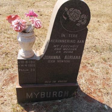 MYBURGH Johanna Adriana nee VENTER 1911-1965