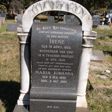 MYNHARDT Maria Johanna 1892-1964 :: MYNHARDT Irene 1925-1956