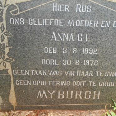 MYBURGH Anna G.L. 1892-1976