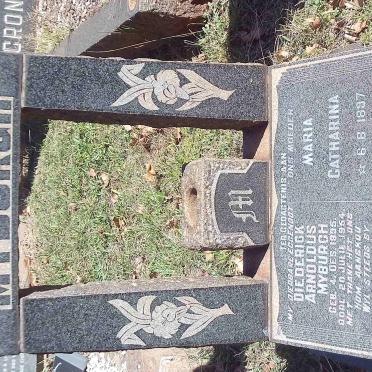 MYBURGH Diederick Arnoldus 1895-1954 &amp; Maria Catharina 1897-1977