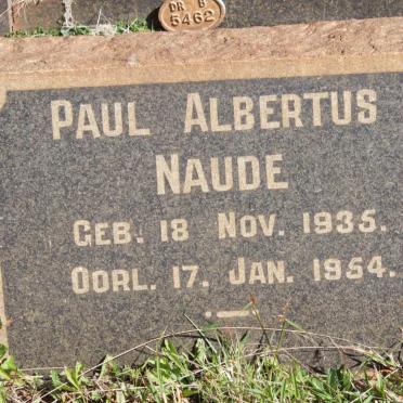 NAUDE Paul Albertus 1935-1954