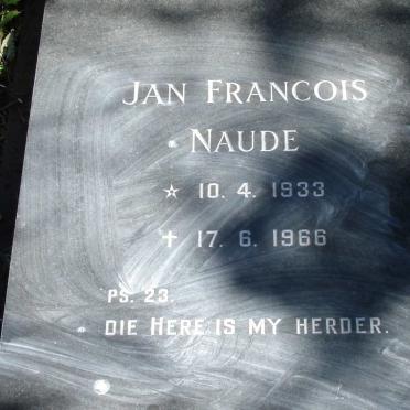 NAUDE Jan Francois 1933-1966