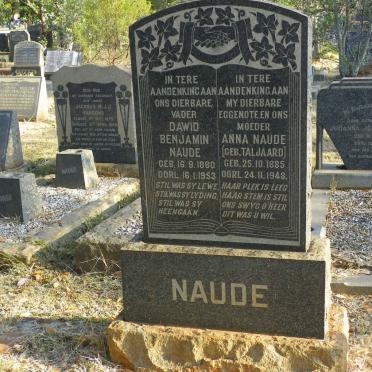 NAUDE Dawid Benjamin 1880-1953 &amp; Anna TALJAARD 1885-1948