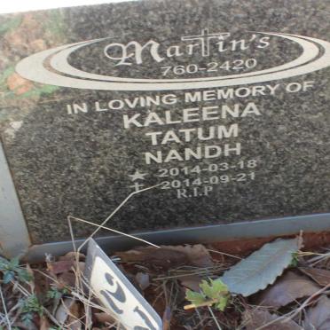 NANDH Kaleena Tatum 2014-2014