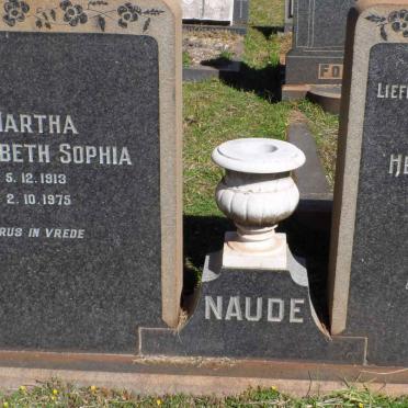 NAUDE Hendrik Johannes 1907-1956 &amp; Martha Elizabeth Sophia 1913-1975