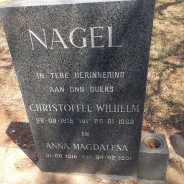 NAGEL Christoffel Wilhelm 1915-1969 &amp; Anna Magdalena 1918-1991