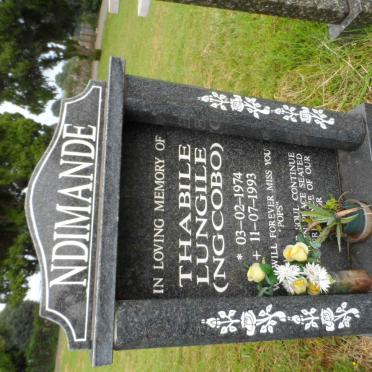 NDIMANDE Thabile Lungile nee NGCOBO 1974-1993