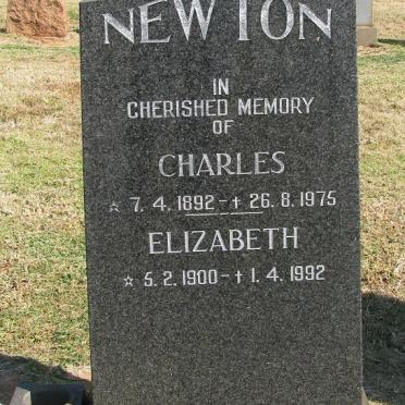 NEWTON Charles 1892-1975 &amp; Elizabeth 1900-1992
