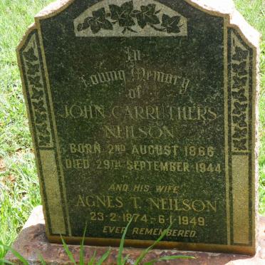 NEILSON John Carruthers 1866-1944 &amp; Agnes T. 1874-1949