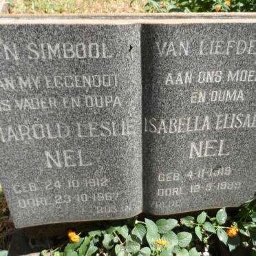 NEL Harold Leslie 1912-1967 &amp; Isabella Elisabet 1919-1989