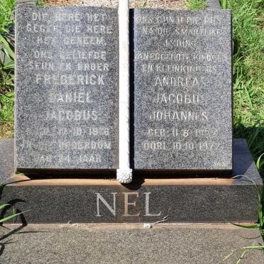 NEL Andreas Jacobus Johannes 1922-1977 :: NEL Frederick Daniel Jacobus -1976