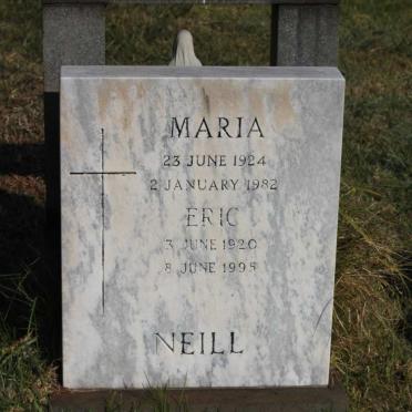 NEILL Eric 1920-1995 &amp; Maria 1924-1982