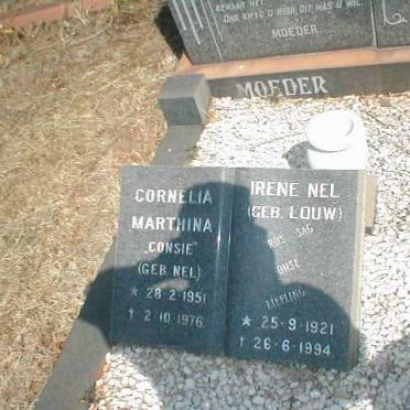 NEL Irene nee LOUW 1921-1994 :: ? Cornelia Marthina nee NEL 1951-1976