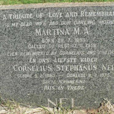 NEL Cornelius Stephanus 1883-1975 &amp; Martina M.A. 1888-1958