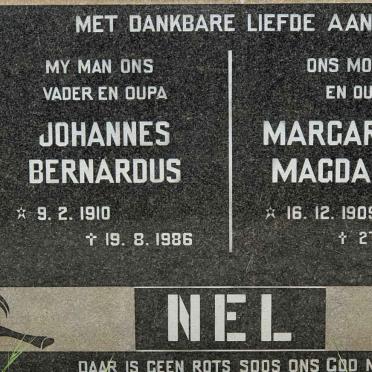 NEL Johannes Bernardus 1910-1986 &amp; Margaretha Magdalena 1909-2001