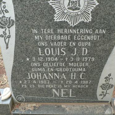 NEL Louis J.D. 1904-1979 &amp; Johanna H.C. 1907-1987