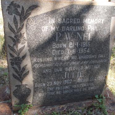 NEL P.W. 1915-1954 &amp; Julie 1902-1964
