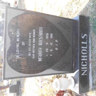NICHOLLS Maria Rosaria 1926-1991