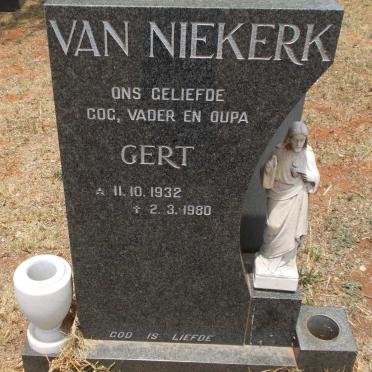 NIEKERK Gert, van 1932-1980
