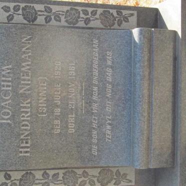 NIEMANN Joachim Hendrik 1920-1961