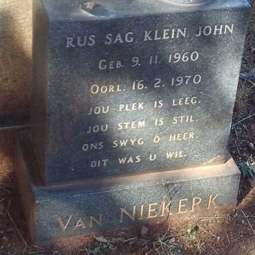 NIEKERK John, van 1960-1970