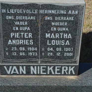 NIEKERK Pieter Andries, van  1904-1973 &amp; Martha Louisa 1907-2001