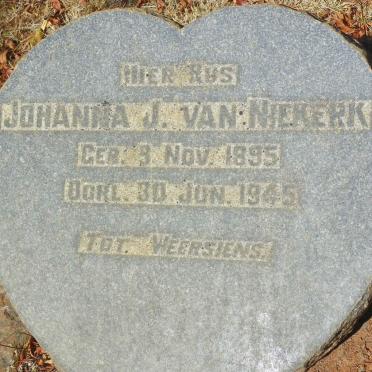 NIEKERK Johanna J., van 1895-1945