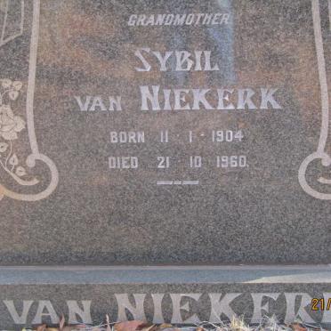 NIEKERK Sybil, van 1904-1960