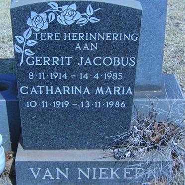 NIEKERK Gerrit Jacobus, van 1914-1985 &amp; Catharina Maria 1919-1986