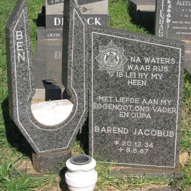 NIEKERK Barend Jacobus, van 1934-1987
