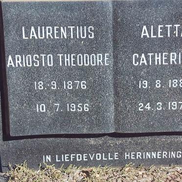 NIEKERK Laurentius Ariosto Theodore, van 1876-1956 &amp; Aletta Catherina 1884-1975
