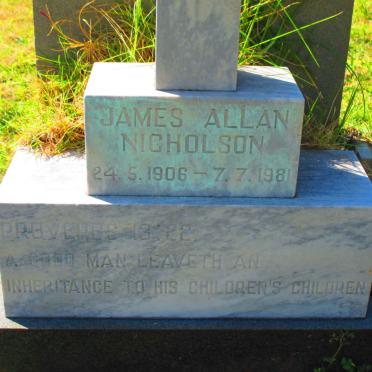 NICHOLSON James Allan 1906-1981