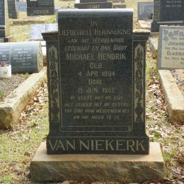 NIEKERK Michael Hendrik, van 1904-1952