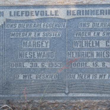 NIESEWAND Wilhelm Carl Heinrich -1962 &amp; Margey -1953