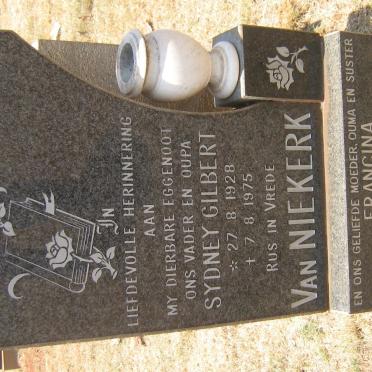 NIEKERK Sydney Gilbert, van 1928-1975 &amp; Francina 1924-1988