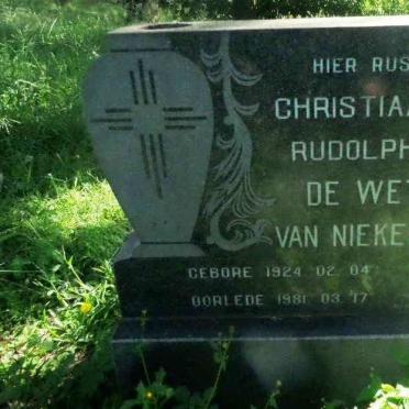 NIEKERK Christiaan Rudolph de Wet, van 1924-1981